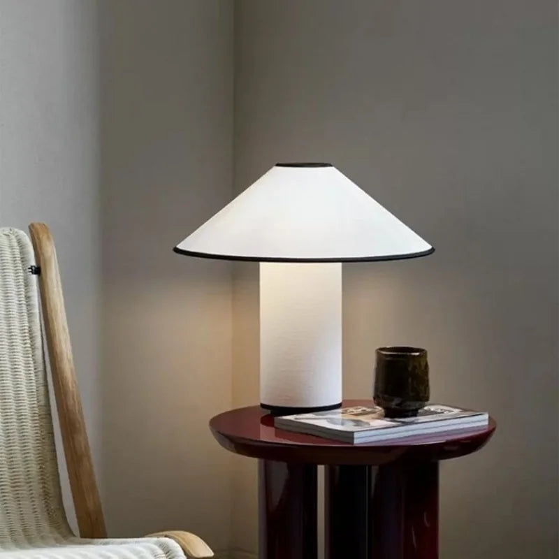 lampe de table nordique design en coton rétro décoratif - vue 4 sur 8