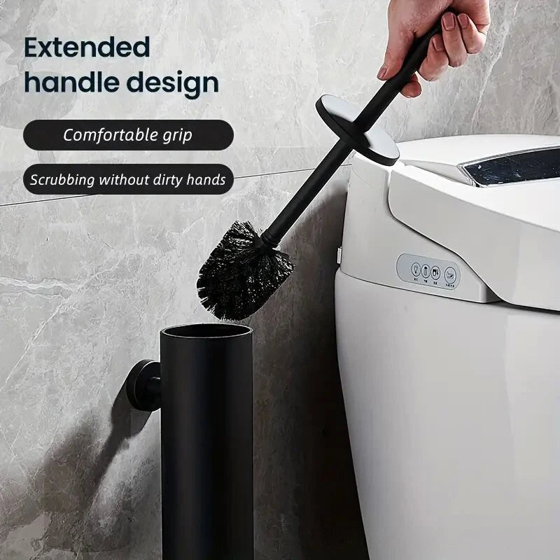 brosse de nettoyage en acier inoxydable avec support mural - vue 4 sur 13