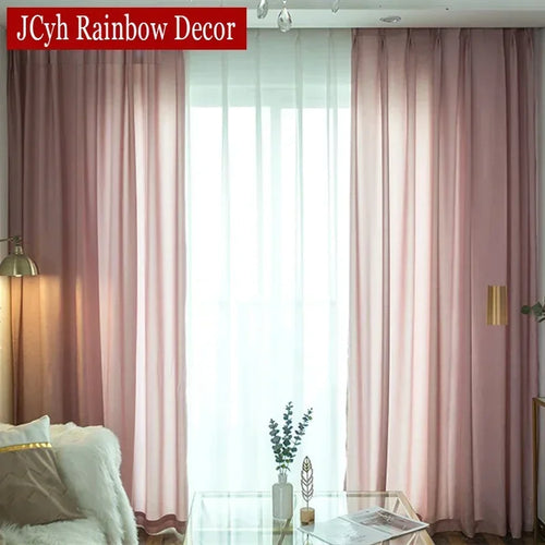 Voilage tulle semi froissé moderne pour salon chambre