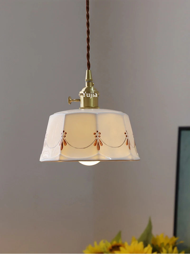 suspension élégante en laiton et céramique moderne pour cuisine - vue 3 sur 10
