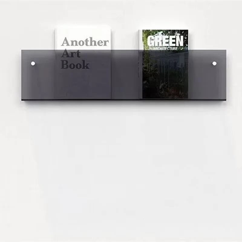 étagère à livres en acrylique support de rangement mural design moderne - vue 11 sur 17