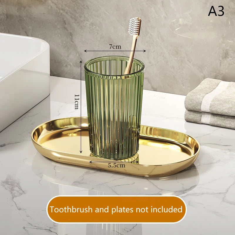 gobelet en acrylique pour brosse à dents accessoires de salle de bain - vue 8 sur 10