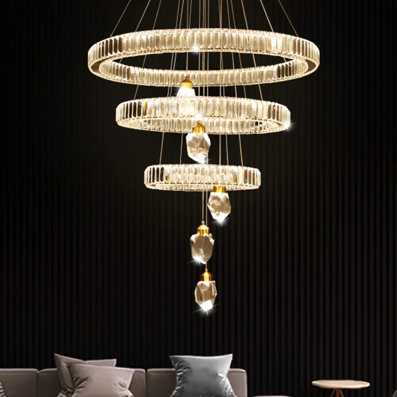 Hanging Light Pendant Lamp,Living Room Crystal Chandelier,Hanging Chandelier Lamp, Pendant Light,Lighting Fixtures Chandeliers - vue 3 sur 11