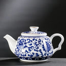 Théière chinoise porcelaine artisanale motifs traditionnels 200ml portable