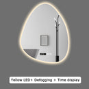 miroir intelligent multifonction avec haut-parleur bluetooth et led réglable