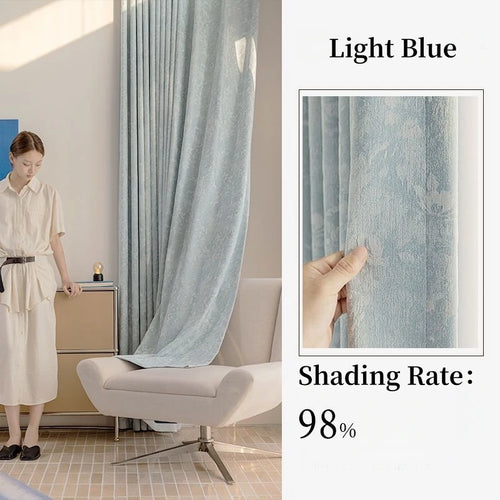 Rideau chenille occultant insonorisant epais sur mesure moderne