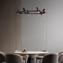 lustre minimaliste en métal avec hauteur réglable pour divers espaces