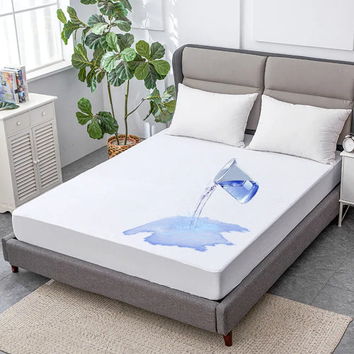 protege matelas impermeable en tissu eponge doux pour lit double queen king