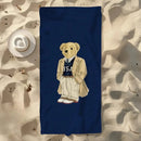 serviette de plage anime ours sechage rapide portable