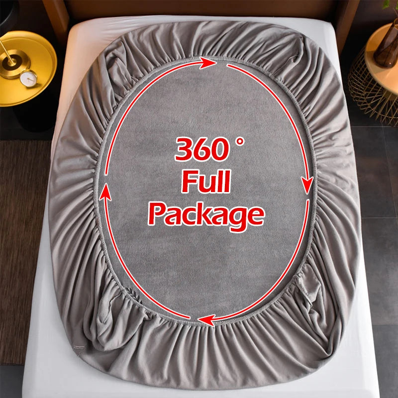 drap-housse en peluche douce et flanelle solide