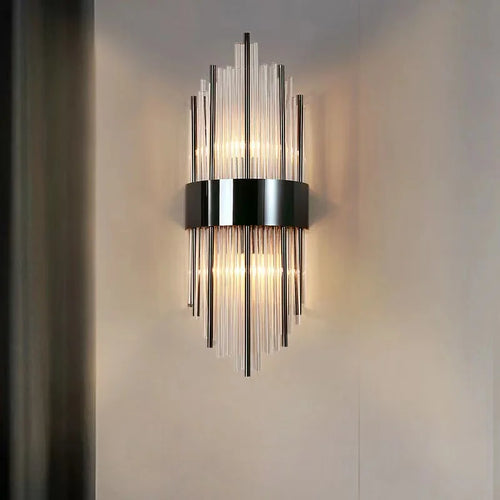 applique murale led en cristal design nordique élégant - vue 3 sur 12