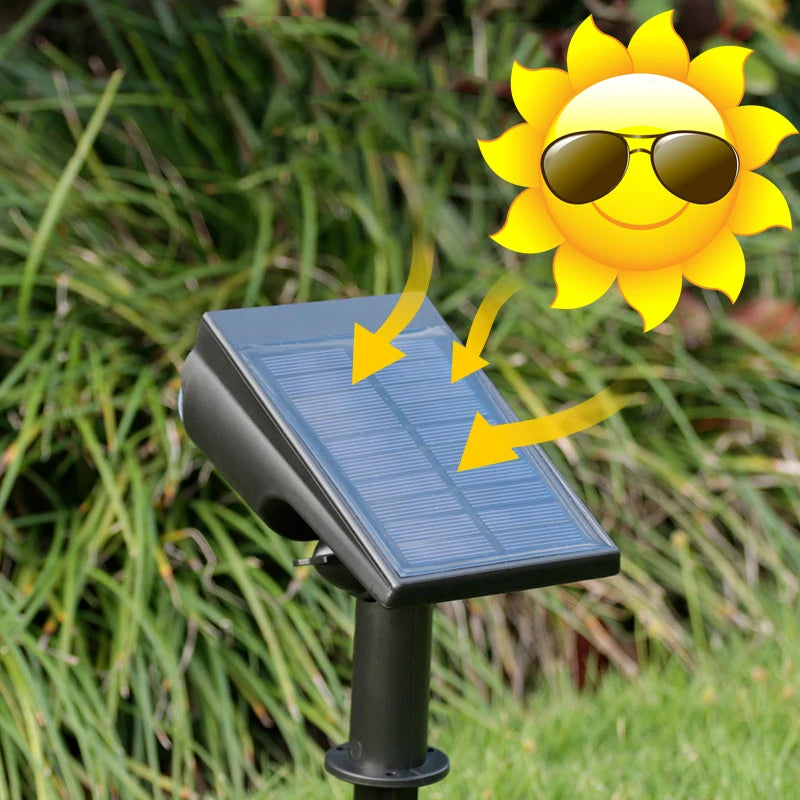 Lampe solaire IP65 lumières extérieures LED sol changeant jardinage lumière de jardin étanche paysage projecteurs décoration de jardin chaude - vue 10 sur 12