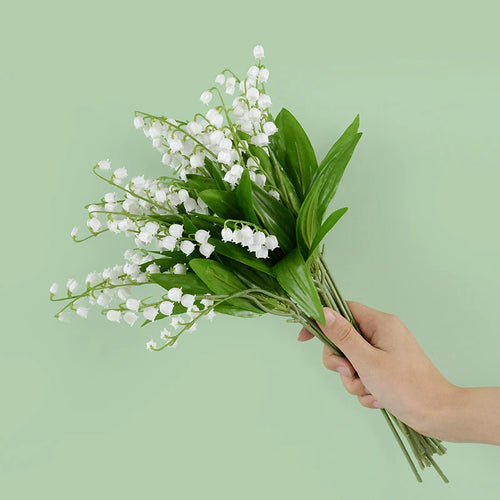 lot de 6 orchidées artificielles pour décoration jardin mariage bouquet - vue 2 sur 7