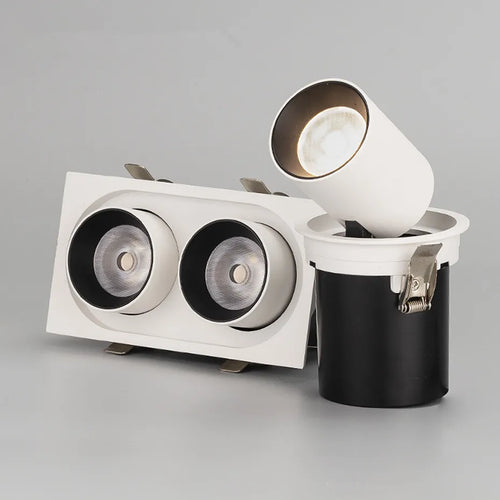 spot encastré led carré télescopique rotation flexible pour maison - vue 2 sur 10