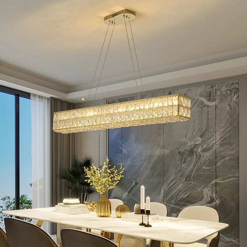 Lumière moderne luxe doré rond plafond lustre en cristal salon intérieur créatif anneau lumière LED lumineuse lustre - vue 3 sur 16
