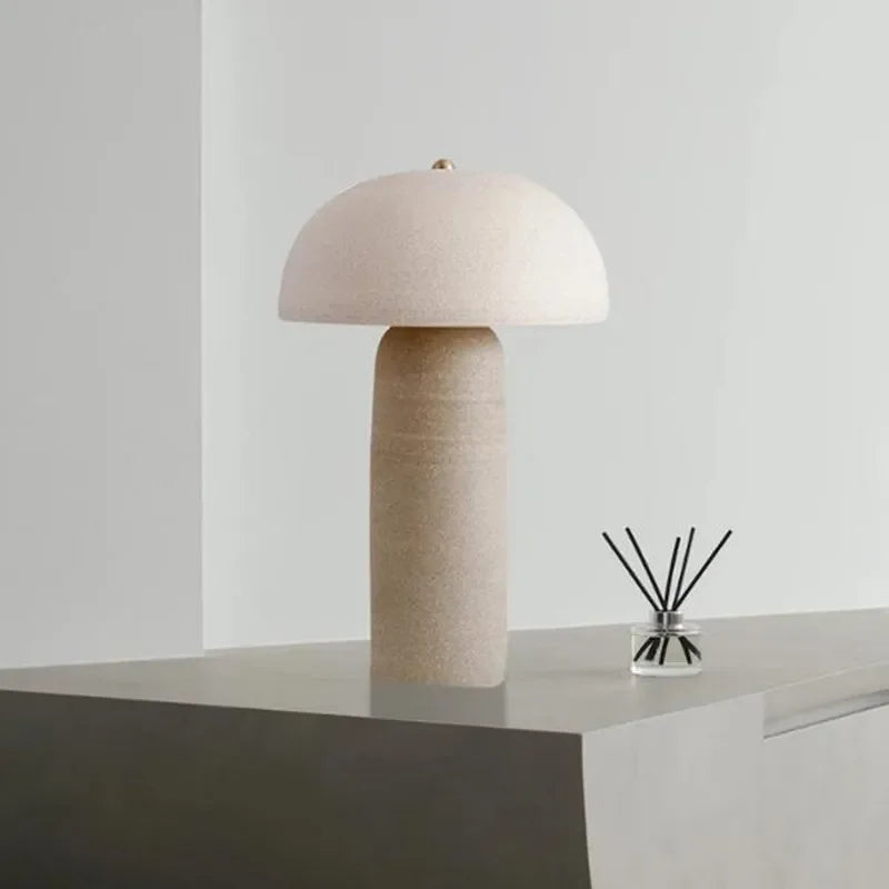 lampe à poser en poterie japonaise style wabi-sabi décoration artistique - vue 3 sur 8