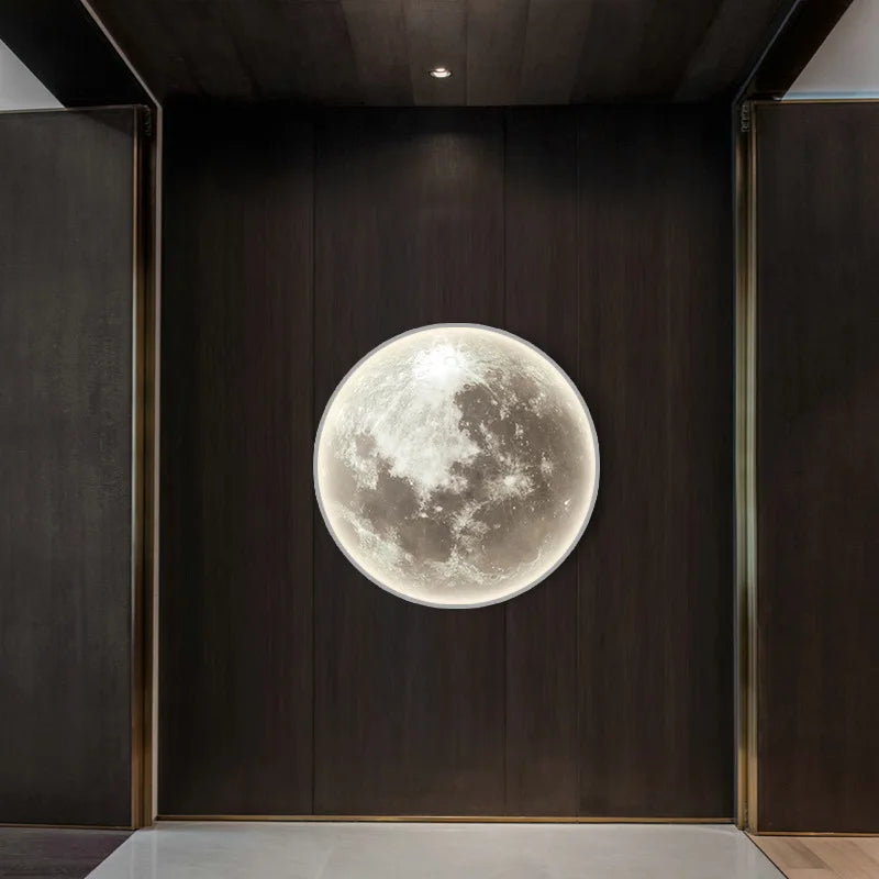 applique murale moderne en forme de lune éclairage décoratif 3D - vue 6 sur 16