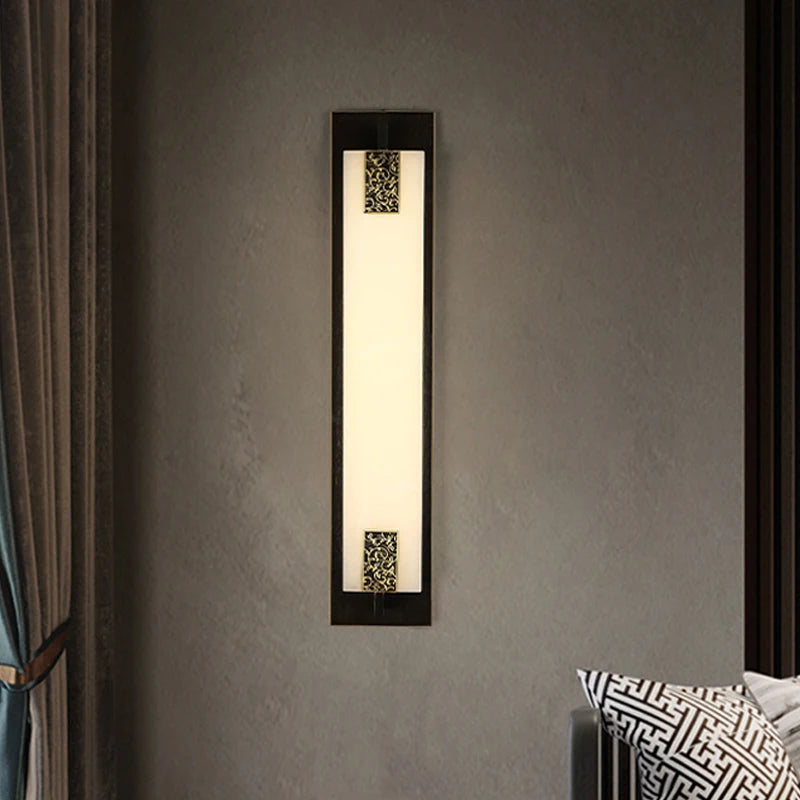 applique murale led en marbre néo-chinois pour hôtel - vue 3 sur 6