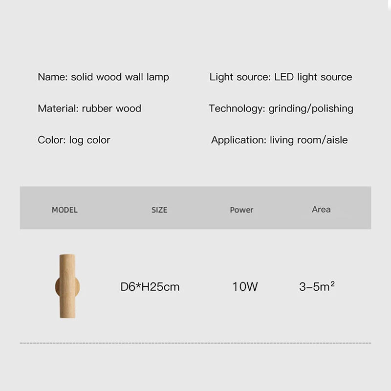 applique murale led moderne en bois pour décoration intérieure et extérieure - vue 5 sur 8