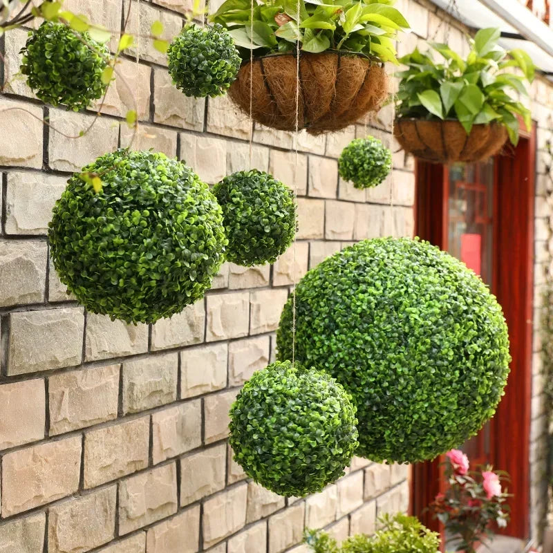 boule décorative en buis artificiel pour jardin mariage et balcon - vue 3 sur 10
