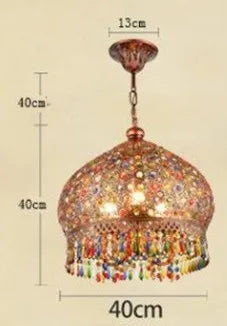 lustre turc vintage style bohème vitrail romantique pour café ou restaurant - vue 10 sur 10