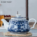 Théière chinoise porcelaine artisanale motifs traditionnels 200ml portable