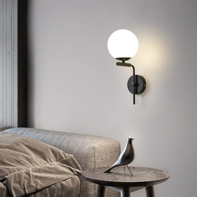 Applique murale led moderne en verre pour lecture - vue 3 sur 10