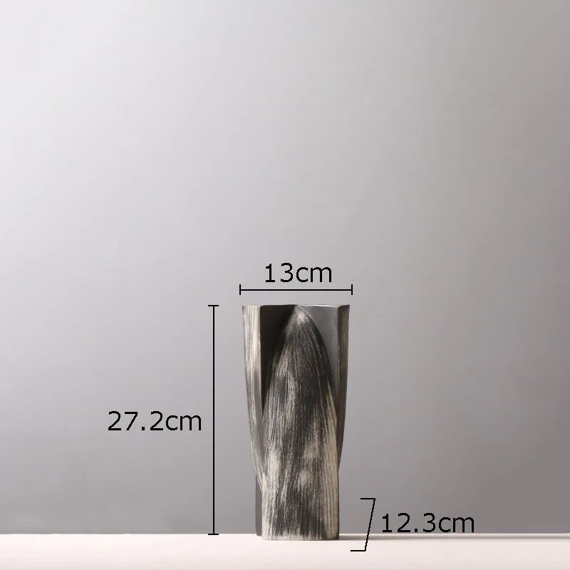 vase en céramique abstrait pour fleurs et décoration moderne - vue 8 sur 9