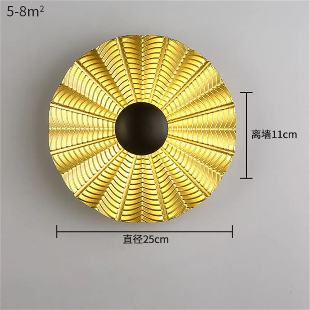 applique murale LED ronde en métal nordique décoratif pour intérieur moderne - vue 20 sur 23