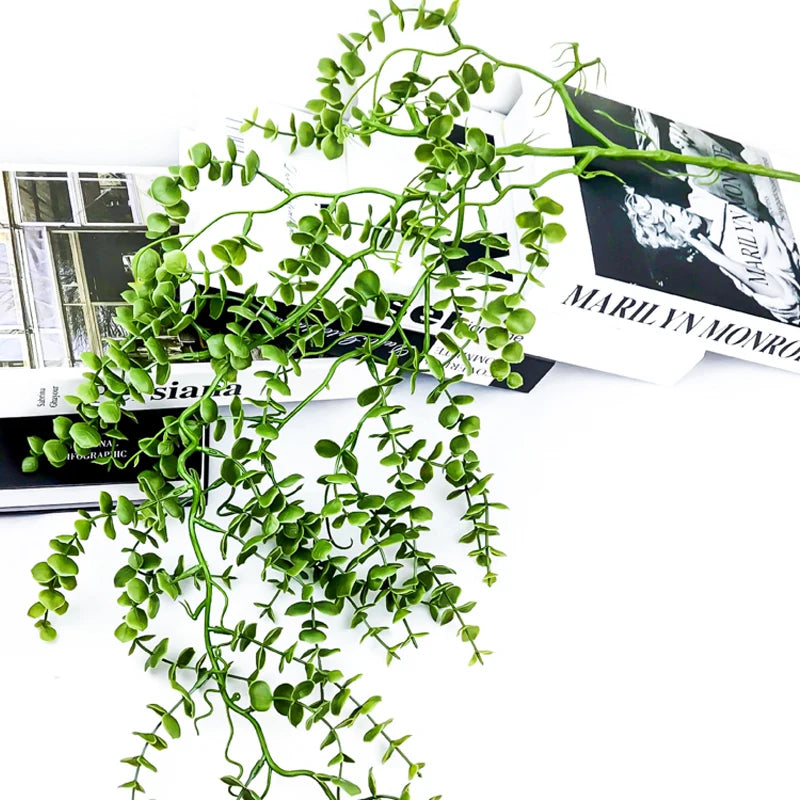plantes artificielles en rotin et eucalyptus pour décoration intérieure et extérieure - vue 4 sur 6