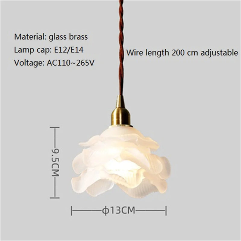 suspension vintage nordique en verre et laiton pour éclairage domestique