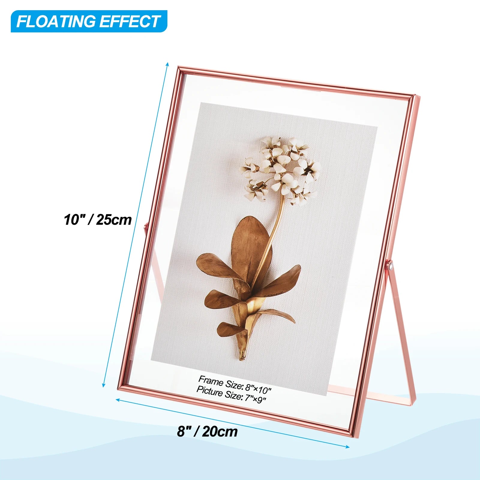 lot de 2 cadres photo en métal et verre pour décoration - vue 16 sur 22
