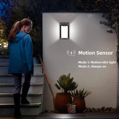 lampe solaire extérieure led avec capteur de mouvement - vue 3 sur 6