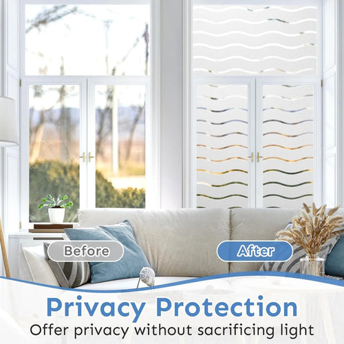 Film décoratif givré ondulé pour vitres intimité intérieur
