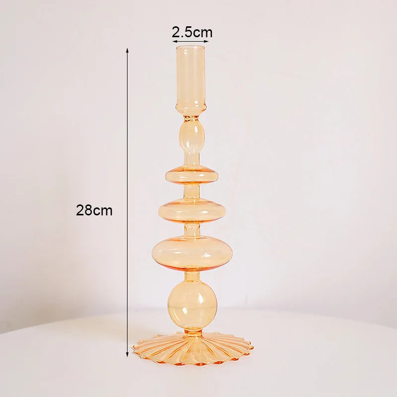 bougeoir vintage en verre pour mariage et dîners romantiques - vue 24 sur 27