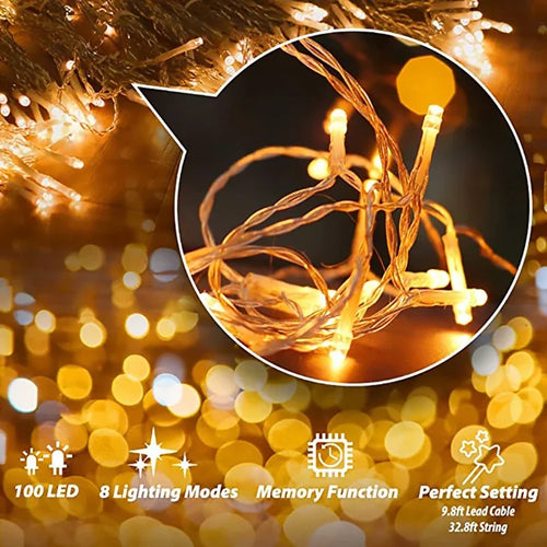guirlande lumineuse led étanche pour sapin de noël extérieur - vue 6 sur 9