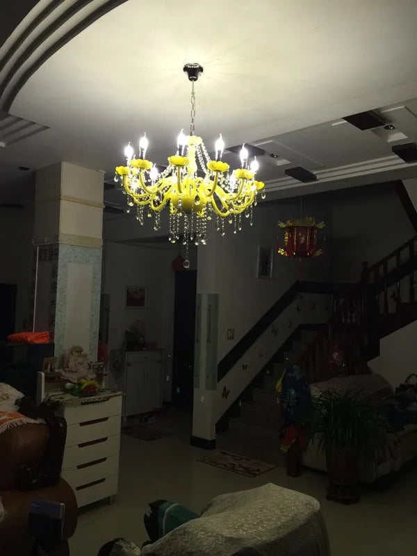 lustre en cristal fantaisie pour mariage moderne élégant - vue 8 sur 13