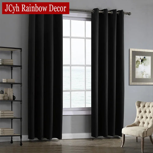 Rideau occultant moderne pour salon chambre tissu uni