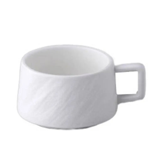 Ensemble tasse assiette ceramique style sable ergonomique