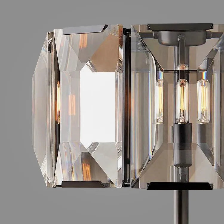 lampadaire led en cristal vintage avec intensité variable - vue 5 sur 8