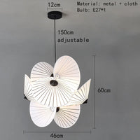 lustre design nordique avec abat-jour en tissu pour décoration maison