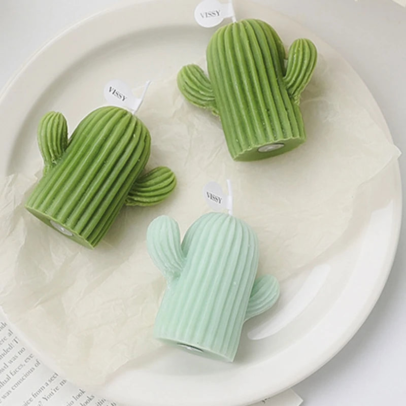petites bougies parfumées en cire de cactus pour décoration intérieure - vue 4 sur 9