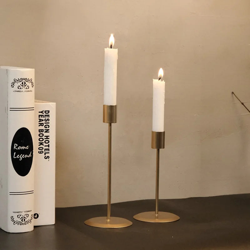 bougeoir nordique en fer simple pour Noël et mariage romantique - vue 6 sur 11