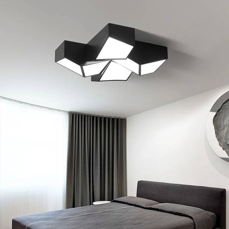 Plafonnier Led au design géométrique - vue 4 sur 10