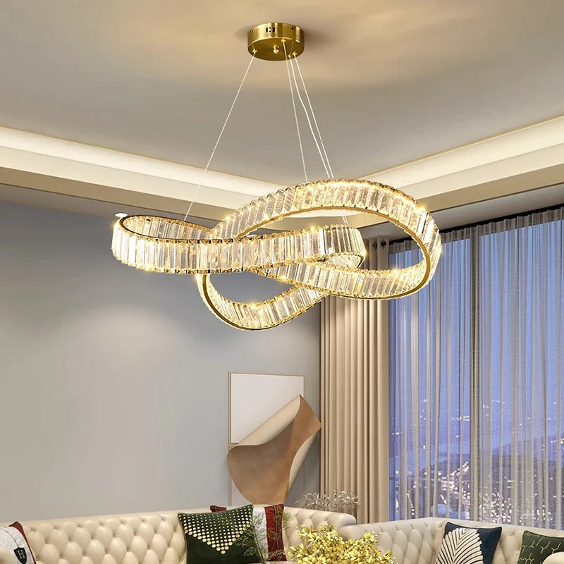 Modern home decoration crystal chandelier, living room Pendant lamp,Dining room Pendant lights, interior lighting - vue 4 sur 9