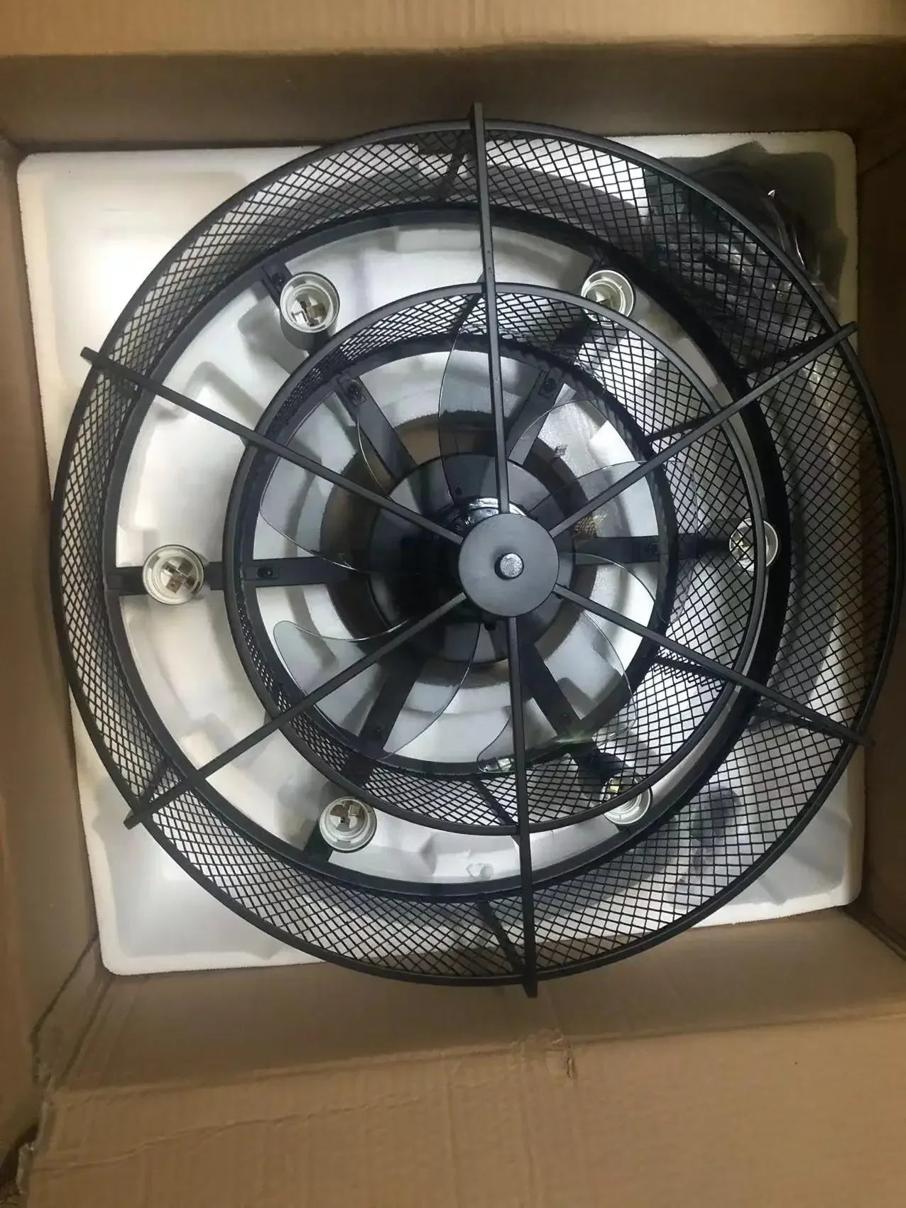 plafonnier ventilateur led télécommande trois couleurs fréquence variable - vue 5 sur 7