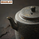 théière japonaise style rétro dorures avec infuseur