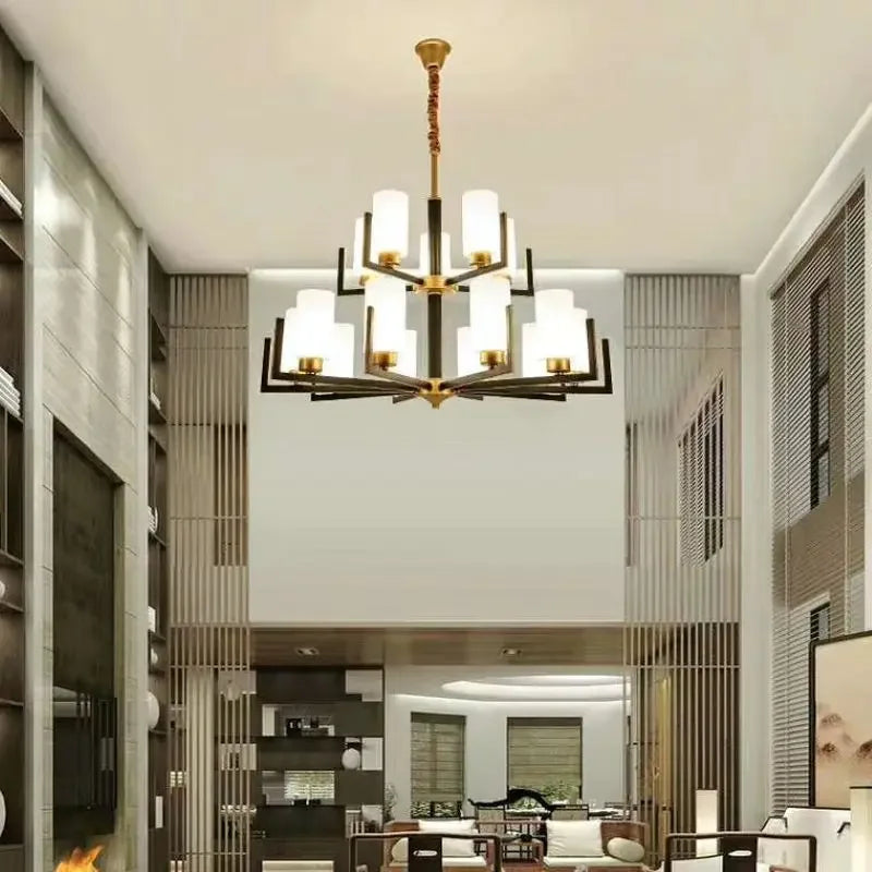 lustre style chinois rétro led design luxe suspension luminaire - vue 6 sur 16