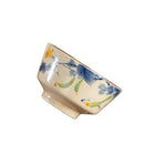 Bol ceramique style retro chinois motifs floraux