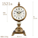 horloge de table européenne en métal plaqué cuivre élégant design luxe